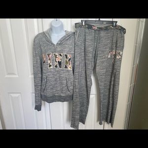 Victoria Secret Pink Zip Up Sweat Set
